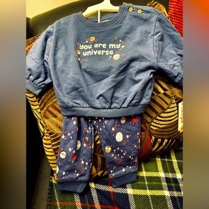 Blue Baby Outfit with Space Theme by Cat & Jack